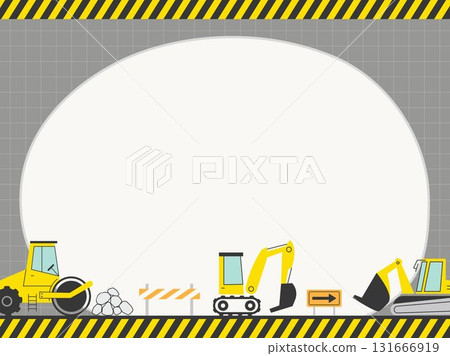 CONSTRUCTION SITE blank frame decorative element illustration building kiddy theme poster card announcement background CONSTRUCTION SITE blank frame decorative element illustration building kiddy theme poster card announcement background 131666919