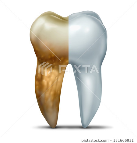 Yellow Teeth And White Tooth 131666931