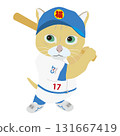貓棒球運動員 131667419