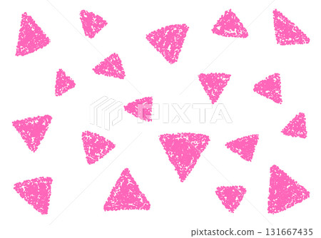 Crayon material: Hand-drawn random triangle background 131667435