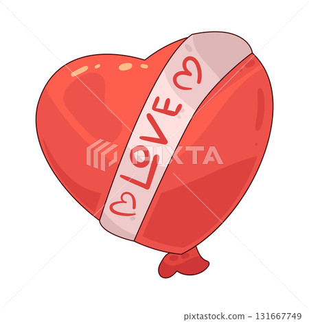 illustration of Heart shaped Balloon 131667749