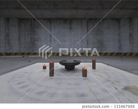 Ruins with a magic circle 131667888