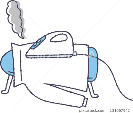 用熨斗燒衣服的插圖 131667942