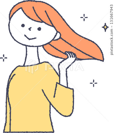 一個頭髮很漂亮的女人 131667943