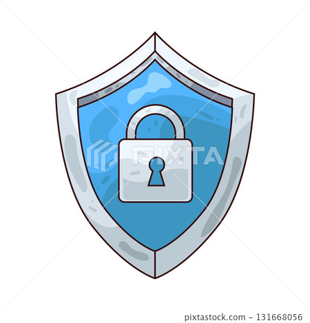 illustration of Cybersecurity Shield 131668056