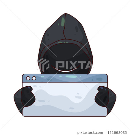 illustration of hacker 131668083