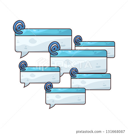 illustration of Mention Message Spam 131668087