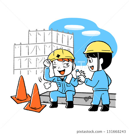 工作期間休息_施工現場 131668243