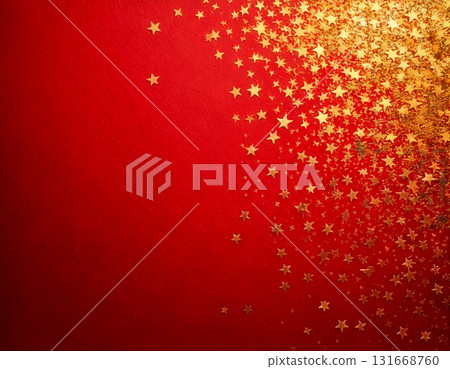 Japanese paper-style texture background material with gold foil stars scattered like a stream 131668760