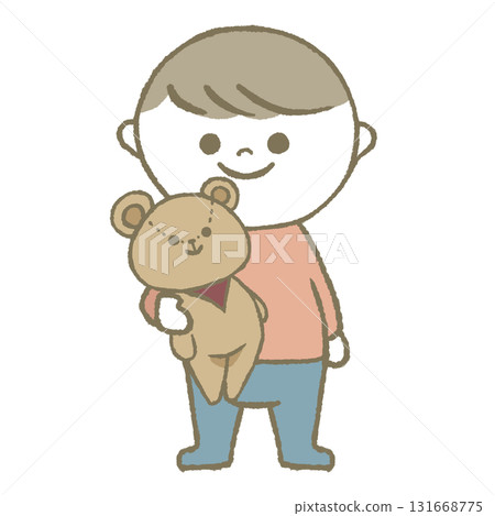 Child holding a stuffed animal Child holding a stuffed animal 131668775