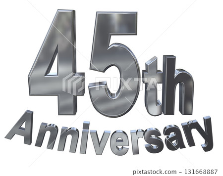 3DCG text "45th Anniversary/45th Anniversary Mark Sparkle" 3DCG text "45th Anniversary/45th Anniversary Mark Sparkle" 131668887