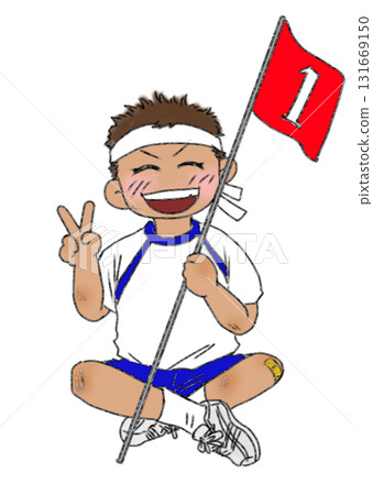 Junior high school boys at sports day Junior high school boys at sports day 131669150