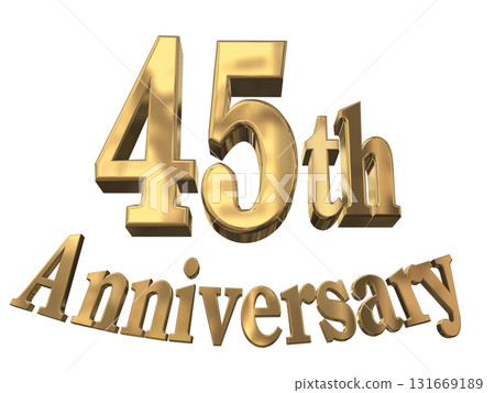 3DCG text "45th Anniversary/45th Anniversary Mark Sparkle" 3DCG text "45th Anniversary/45th Anniversary Mark Sparkle" 131669189