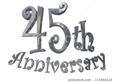 3DCG text "45th Anniversary/45th Anniversary Mark Sparkle" 3DCG text "45th Anniversary/45th Anniversary Mark Sparkle" 131669228