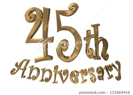 3DCG text "45th Anniversary/45th Anniversary Mark Sparkle" 3DCG text "45th Anniversary/45th Anniversary Mark Sparkle" 131669458