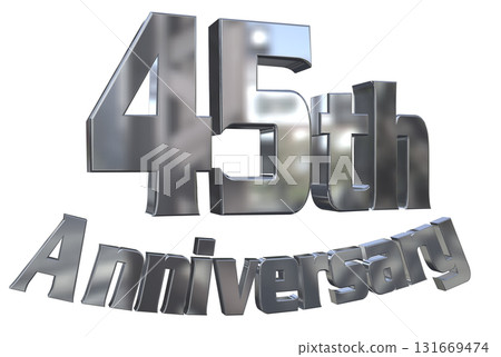 3DCG text "45th Anniversary/45th Anniversary Mark Sparkle" 3DCG text "45th Anniversary/45th Anniversary Mark Sparkle" 131669474