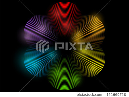 LGBTQ Pride Month abstract linear circle vector background 131669738