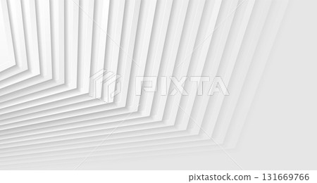 Grey white paper stripes abstract geometric background 131669766