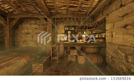 Stone wall room 131669816