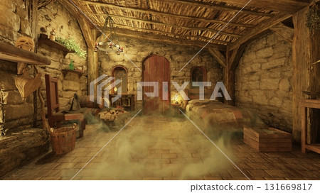 Stone wall room 131669817