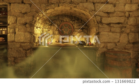 Stone wall room Stone wall room 131669822