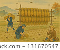 Farmers harvesting rice 131670547