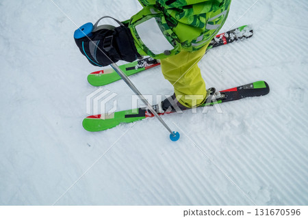 skiing, younger, baby boy 131670596