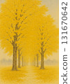 Golden ginkgo trees 131670642