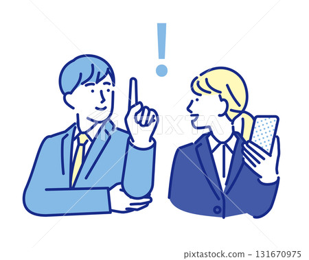 Simple illustration of men and women looking for work Simple illustration of men and women looking for work 131670975