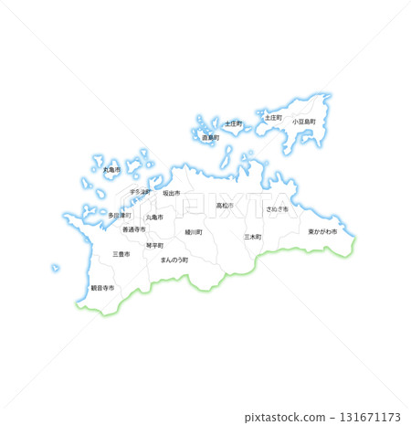 香川縣及市町村空白地圖 香川縣及市町村空白地圖 131671173