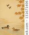 Autumn leaves and duck 131671406