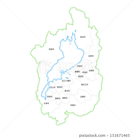 滋賀縣及市町村空白地圖 滋賀縣及市町村空白地圖 131671465