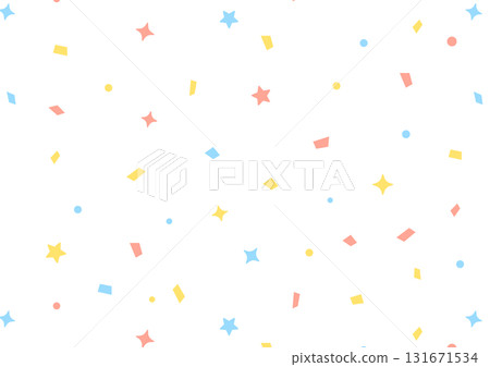 Colorful confetti seamless pattern in pink, light blue, and yellow Colorful confetti seamless pattern in pink, light blue, and yellow 131671534
