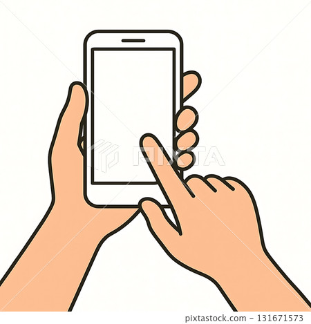 Hand to operate smartphone 131671573