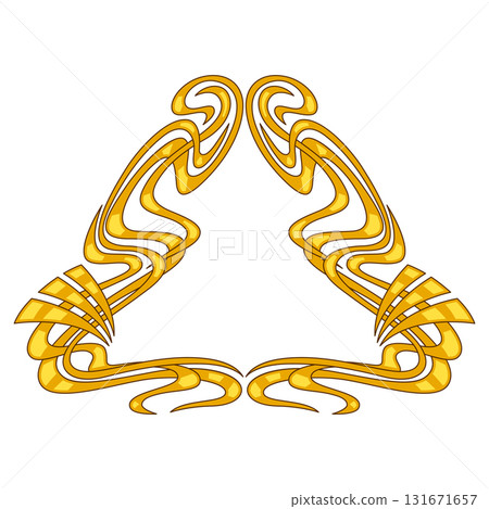 Frame in art nouveau style. Decorative geometric element. Frame in art nouveau style. Decorative geometric element. 131671657