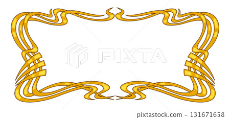 Frame in art nouveau style. Decorative geometric element. Frame in art nouveau style. Decorative geometric element. 131671658