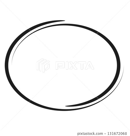 Zen Enso Circle with Flowing Tapered Black Brushstroke Lines Zen Enso Circle with Flowing Tapered Black Brushstroke Lines 131672068