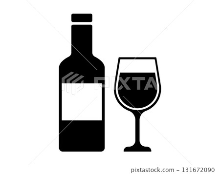 葡萄酒圖標單調 131672090