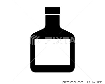 威士忌酒瓶圖示單色 131672094