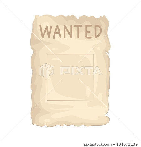 Illustration of western wanted poster  Illustration of western wanted poster  131672139