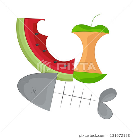Illustration of organic waste  131672158