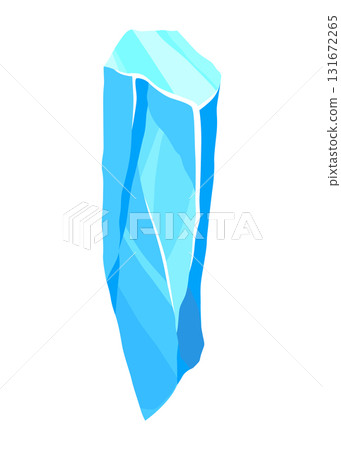 Crystal of ice, iceberg broken piece of ice, icicle, cold frozen block ice mountain, winter landscape for game design cartoon vector illustration Crystal of ice, iceberg broken piece of ice, icicle, cold frozen block ice mountain, winter landscape for game design cartoon vector illustration 131672265