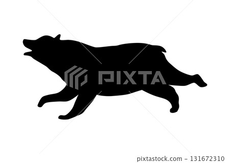 Wild boar silhouette illustration representing nature and wilderness Wild boar silhouette illustration representing nature and wilderness 131672310
