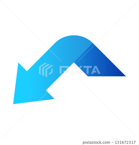 Blue arrow icon, pointing left Blue arrow icon, pointing left 131672317