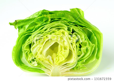 Fresh vegetables lettuce white background 131672359