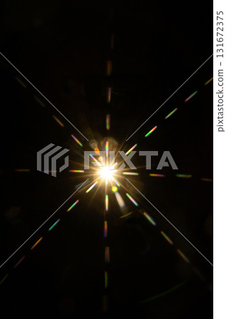 Abstract sun flare. The lens flare is subject to digital correction 131672375