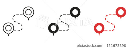 Geotag Navigation with Speech Pin Line and Solid Icon Set. Travel Route Communication and GPS Dialogue Path Symbol Collection. Isolated Vector Illustration Geotag Navigation with Speech Pin Line and Solid Icon Set. Travel Route Communication and GPS Dialogue Path Symbol Collection. Isolated Vector Illustration 131672898