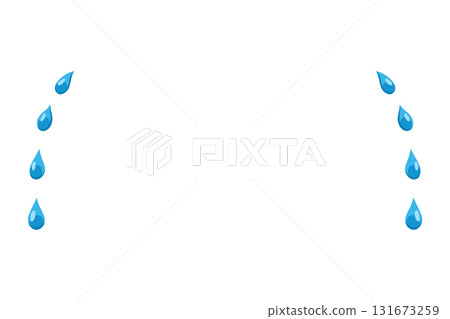 Cartoon tear drops icon. Sorrow cry streams, tear blob. Crying fluid, falling blue water drops. Isolated vector for sorrowful character weeping expression. Wet grief droplets 131673259