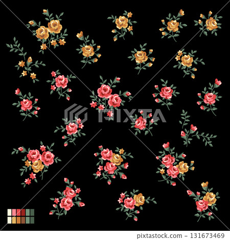 Abstract cute and simple flower material collection, Abstract cute and simple flower material collection, 131673469