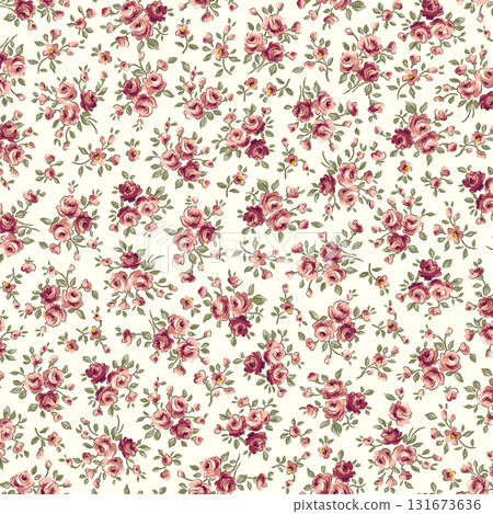 Liberty style floral textile pattern 131673636